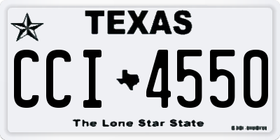 TX license plate CCI4550