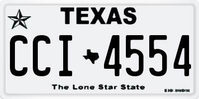 TX license plate CCI4554