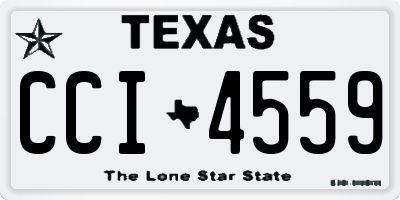 TX license plate CCI4559