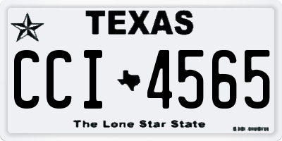 TX license plate CCI4565