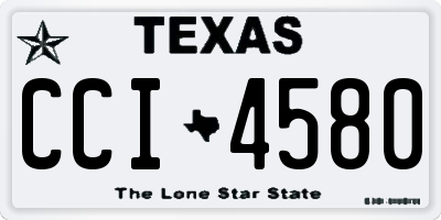 TX license plate CCI4580