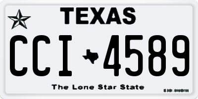 TX license plate CCI4589