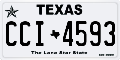 TX license plate CCI4593
