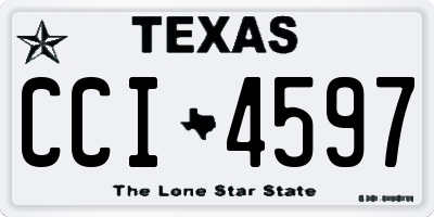 TX license plate CCI4597