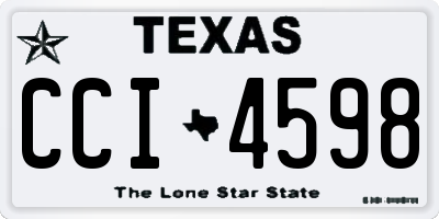 TX license plate CCI4598