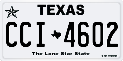 TX license plate CCI4602
