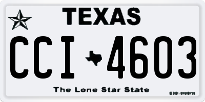 TX license plate CCI4603