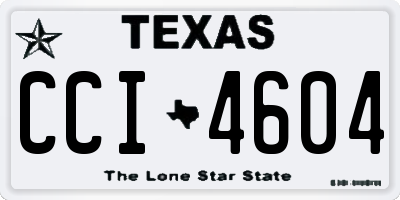 TX license plate CCI4604