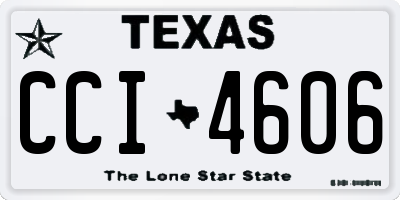 TX license plate CCI4606