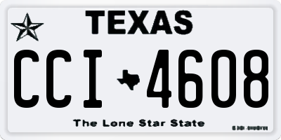 TX license plate CCI4608