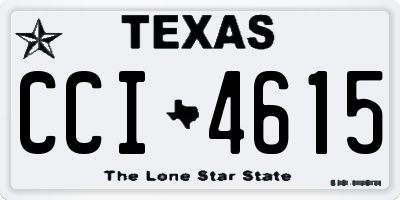 TX license plate CCI4615