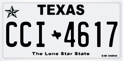 TX license plate CCI4617