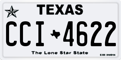 TX license plate CCI4622