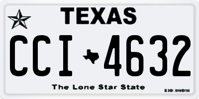 TX license plate CCI4632