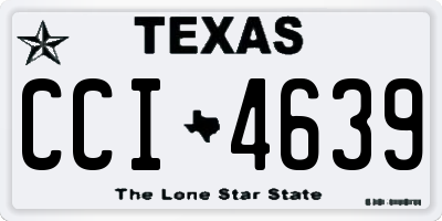 TX license plate CCI4639