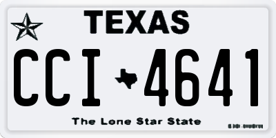 TX license plate CCI4641