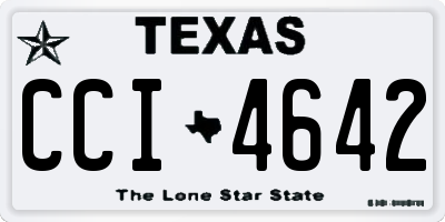 TX license plate CCI4642