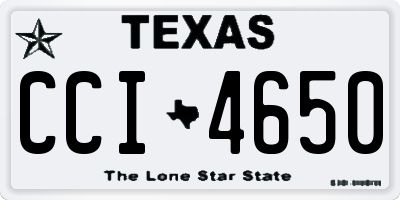 TX license plate CCI4650