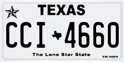 TX license plate CCI4660