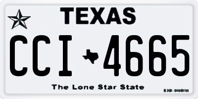 TX license plate CCI4665