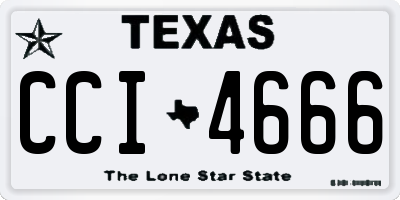 TX license plate CCI4666
