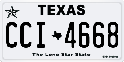 TX license plate CCI4668