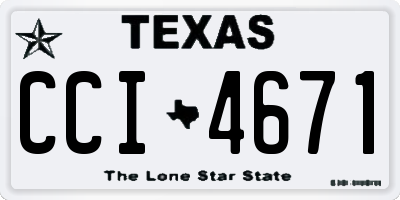 TX license plate CCI4671