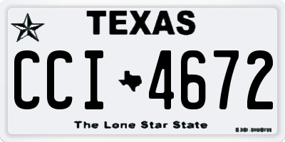 TX license plate CCI4672