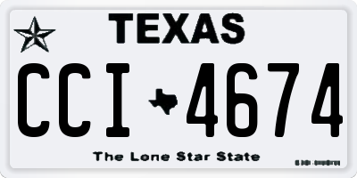 TX license plate CCI4674
