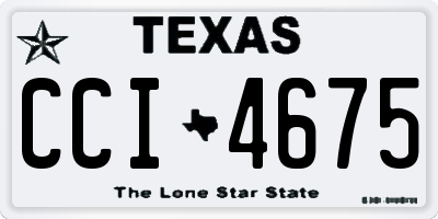TX license plate CCI4675