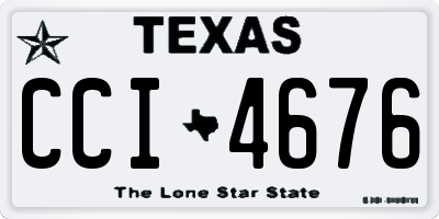 TX license plate CCI4676