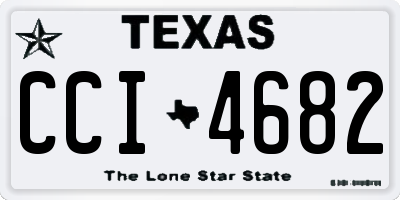 TX license plate CCI4682