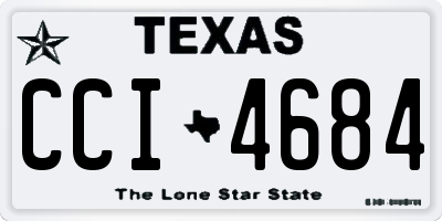 TX license plate CCI4684