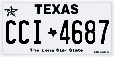 TX license plate CCI4687