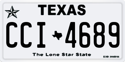 TX license plate CCI4689