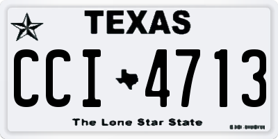 TX license plate CCI4713