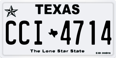 TX license plate CCI4714