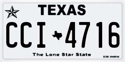 TX license plate CCI4716