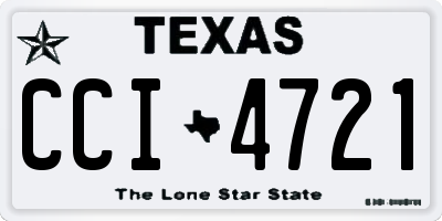 TX license plate CCI4721