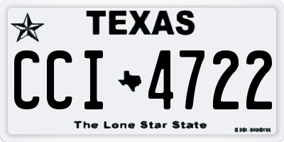 TX license plate CCI4722