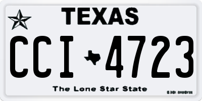 TX license plate CCI4723