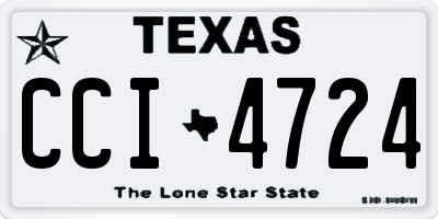 TX license plate CCI4724