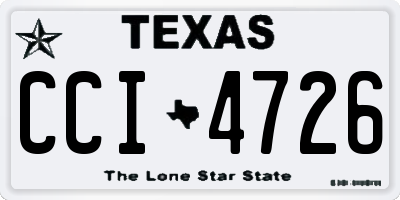 TX license plate CCI4726