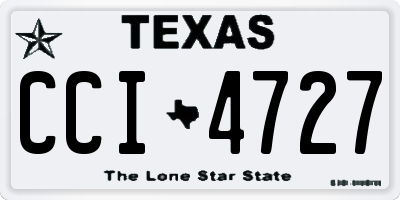 TX license plate CCI4727