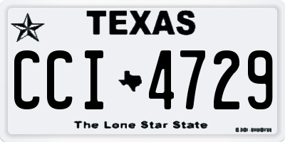TX license plate CCI4729