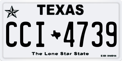 TX license plate CCI4739