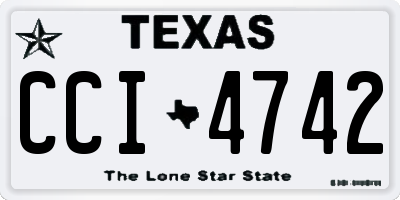 TX license plate CCI4742