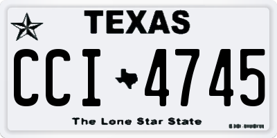 TX license plate CCI4745