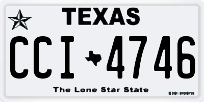 TX license plate CCI4746