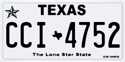 TX license plate CCI4752